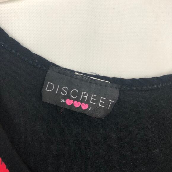 Discreet Multicolor Y2K Chevron Top Juniors Large Artsy Minimalist Dressy Flowy - Picture 2 of 11